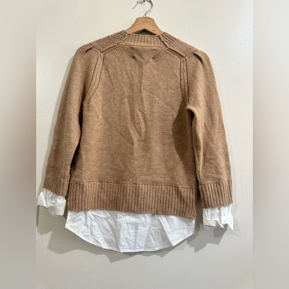 Brochu Walker Tan Layered Cowl Neck Sweater - Picture 6 of 14